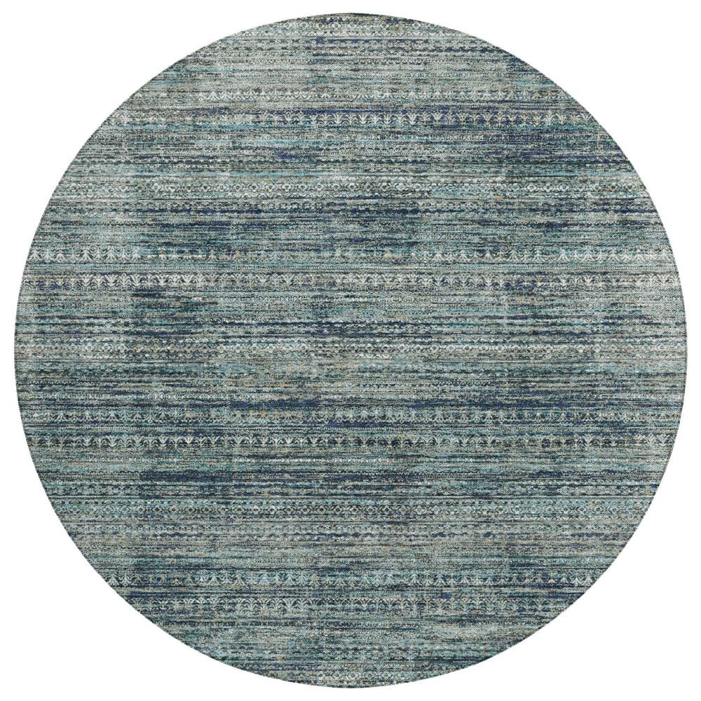 Dalyn Rug Company Solace SL3 8" Round Teal Area Rug, , large