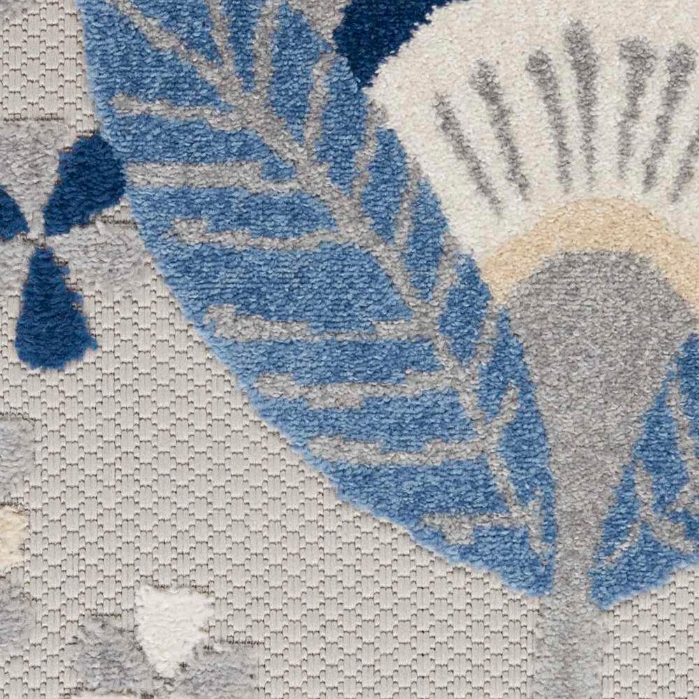 Nourison Aloha ALH25 12&#39; x 15&#39; Blue and Grey Indoor/Outdoor Area Rug, , large