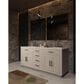 Lexora Home Abbey 72" Double Bathroom Vanity in White Oak with 2 cm White Quartz Top and Rectangular Sinks, , large