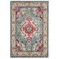 Safavieh Monaco MNC243J-4 4" x 5"7" Light Blue/Fuchsia Area Rug, , large
