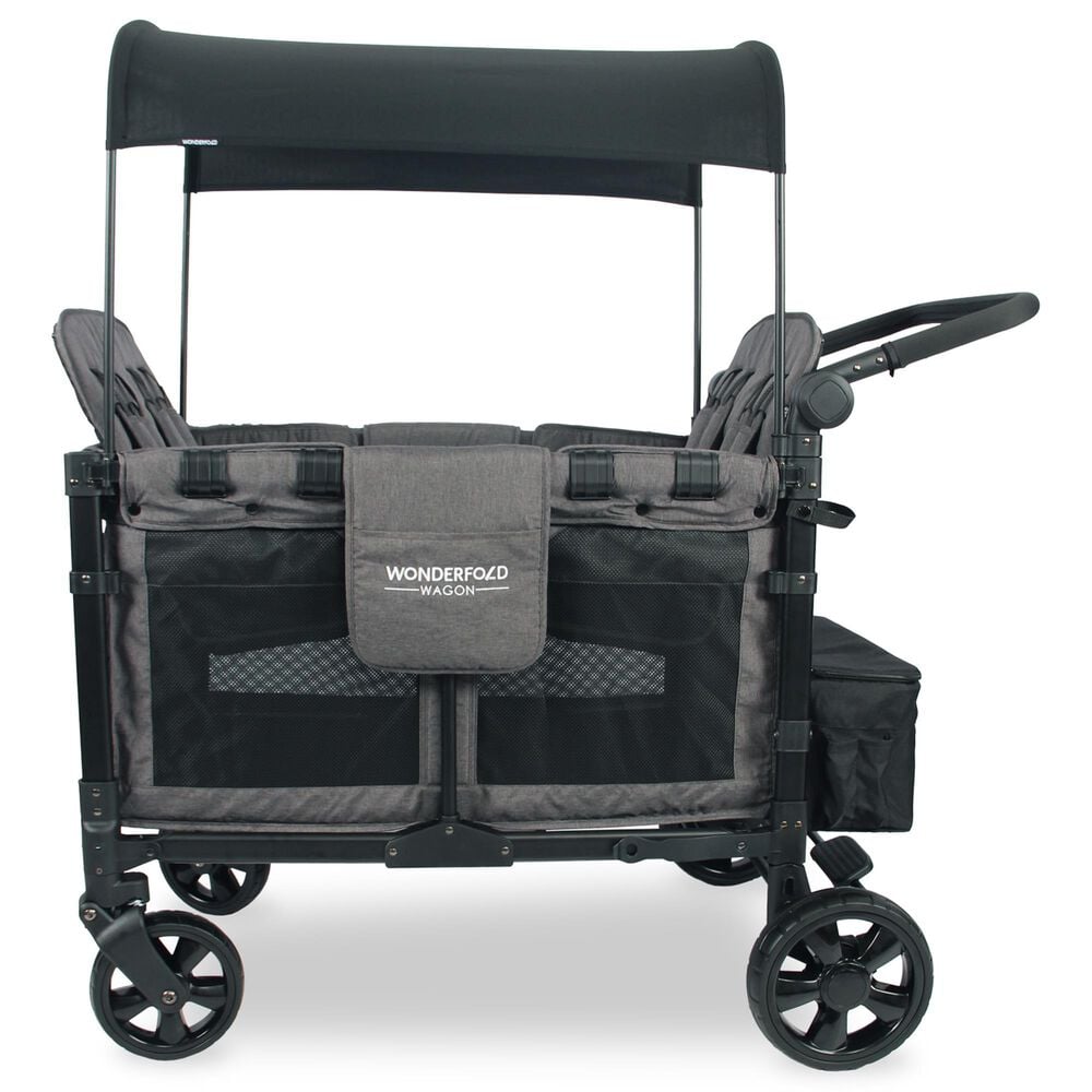 Wonderfold Elite Quad Stroller Wagon in Charcoal Gray, , large