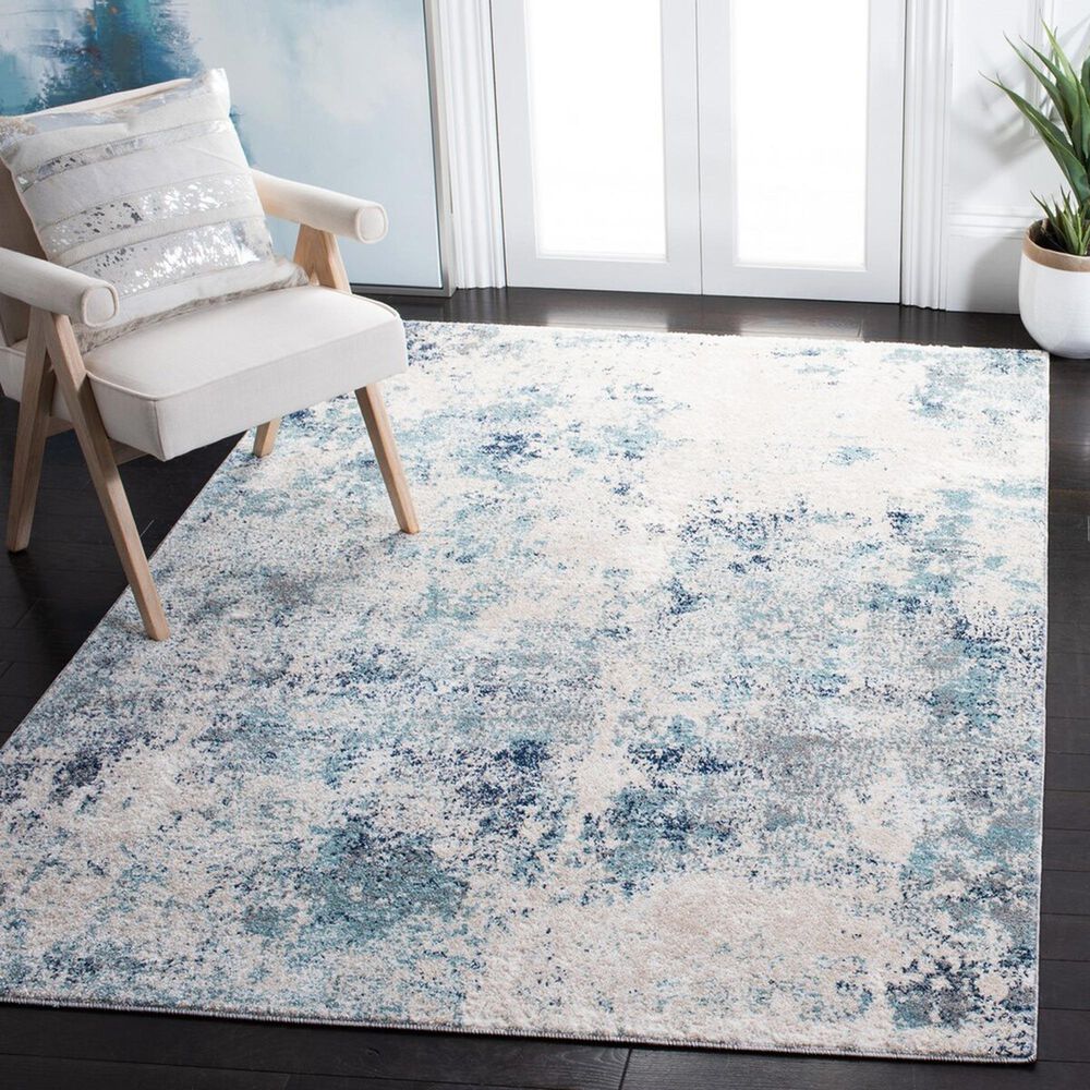 Safavieh Aston 4&#39; x 6&#39; Ivory and Blue Area Rug, , large