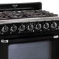 Unique Appliances Classic Retro 36" Pro Convection Gas Range in Midnight Black, , large