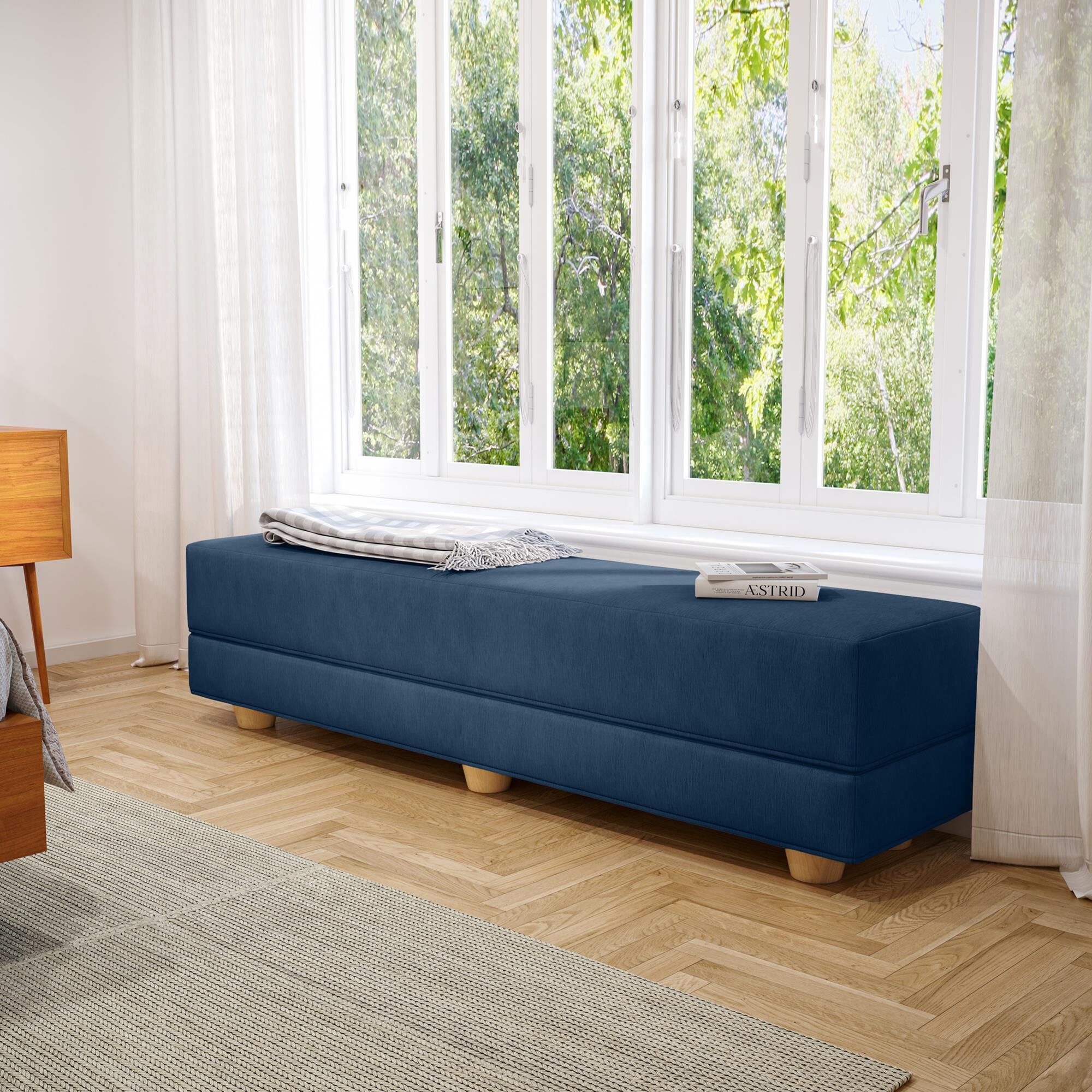 Jaxx Camden Twin Fold-Out Bench in Indigo