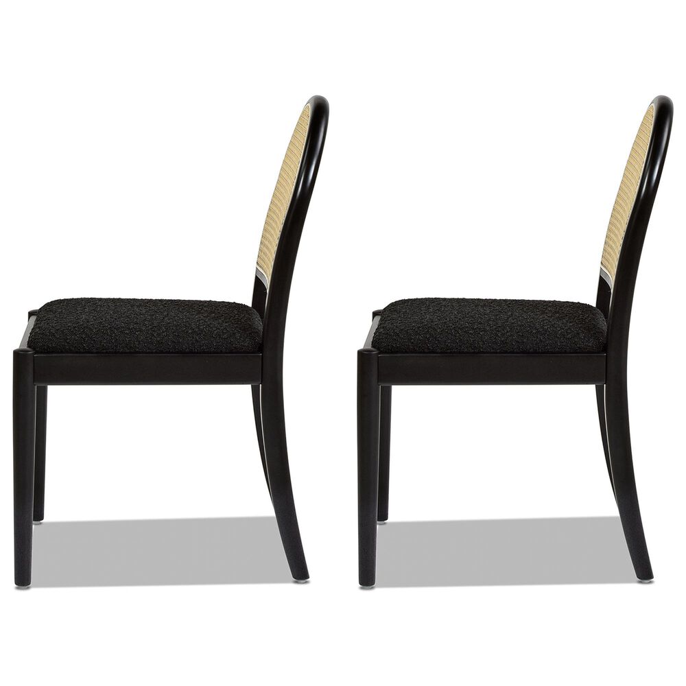 Jennifer Taylor Home Panama Side Chair with Ebony Black Cushion in Black and Natural (Set of 2), , large