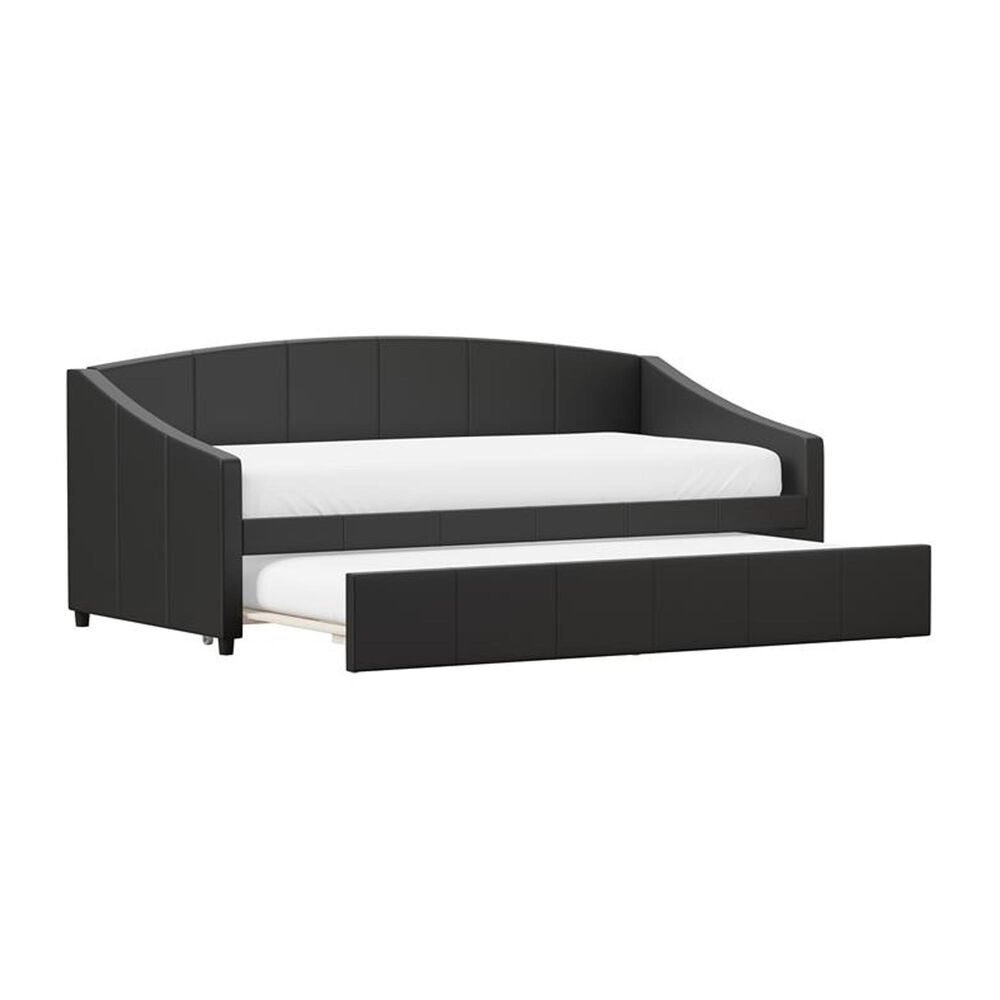 The Monday Company Upholstered Daybed with Trundle in Black, , large