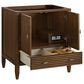 James Martin Myrrin 30" Single Bathroom Vanity in Mid-Century Walnut with 3 cm Carrara Marble Top and Rectangular Sink, , large