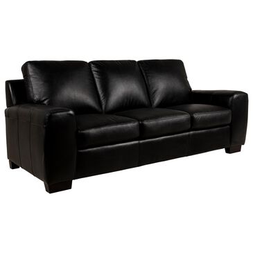 North American Leather Co Vantage Leather Sofa in Raven, , large
