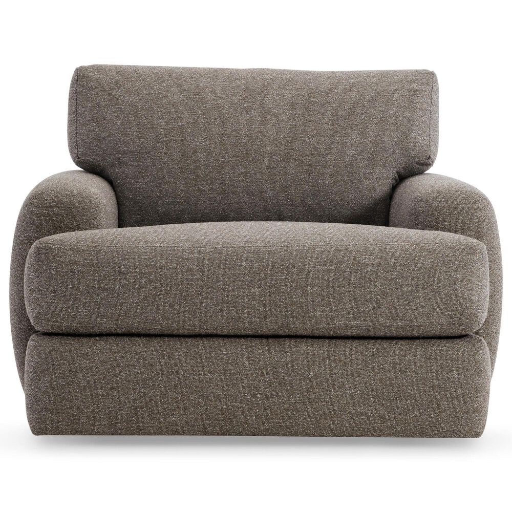 Bernhardt Cameron Swivel Chair in Beige and Tan, , large