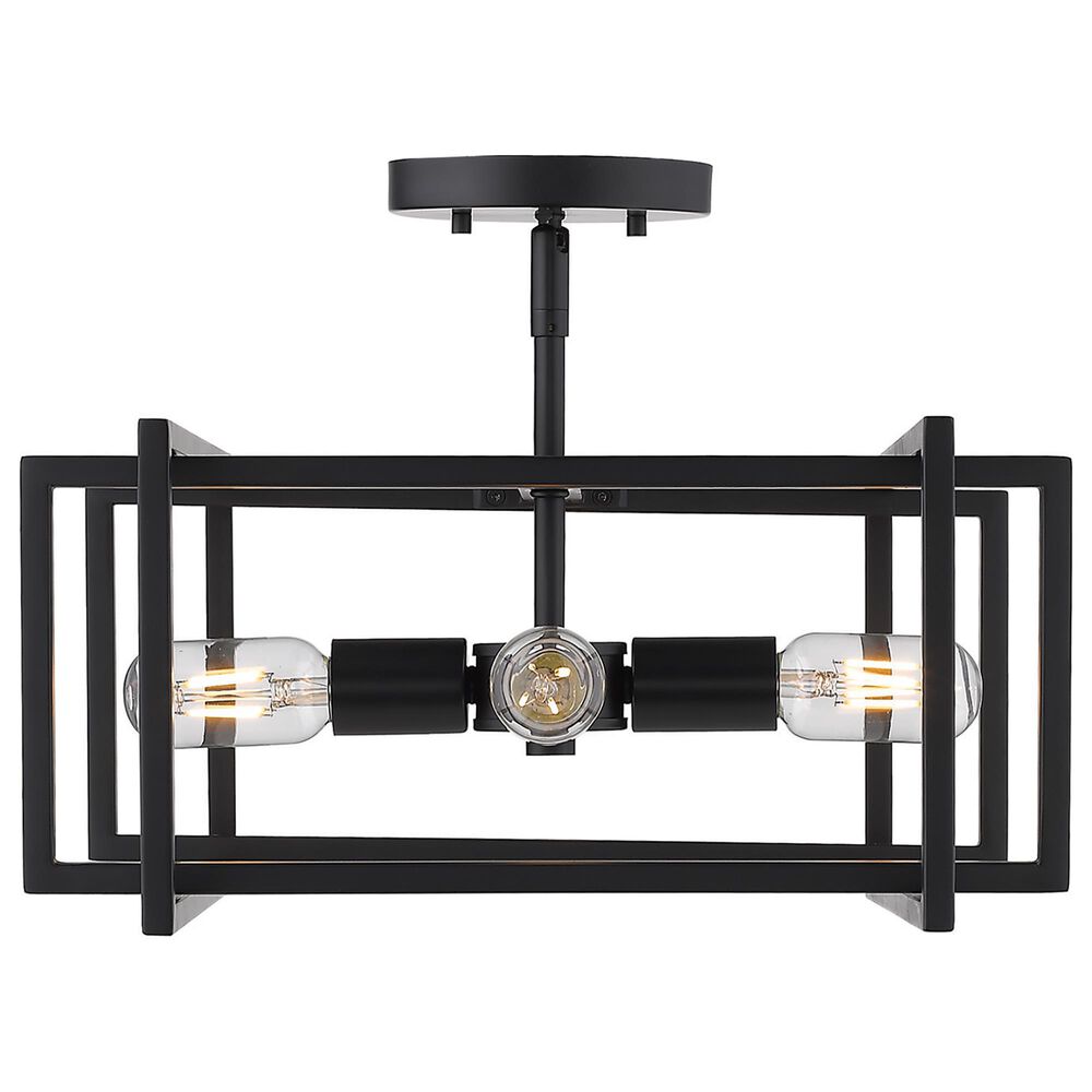 Golden Lighting Tribeca 4-Light Semi-Flush in Matte Black, , large