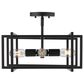 Golden Lighting Tribeca 4-Light Semi-Flush in Matte Black, , large