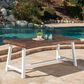 Hearth and Haven Carlie Outdoor Dining Table in Brown and White - Table Only, , large