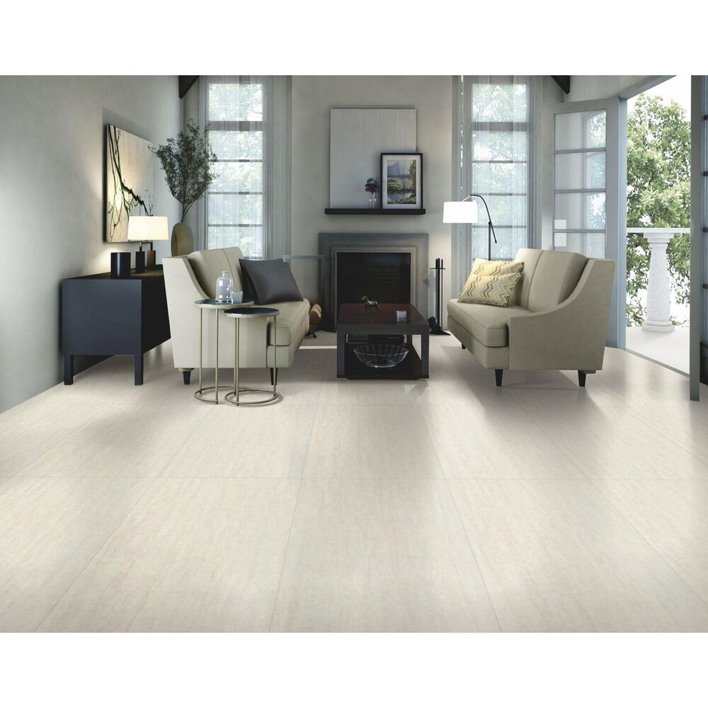 Happy Feet International Quarry Tile Travertine 18" x 36" Luxury Vinyl Tile, , large