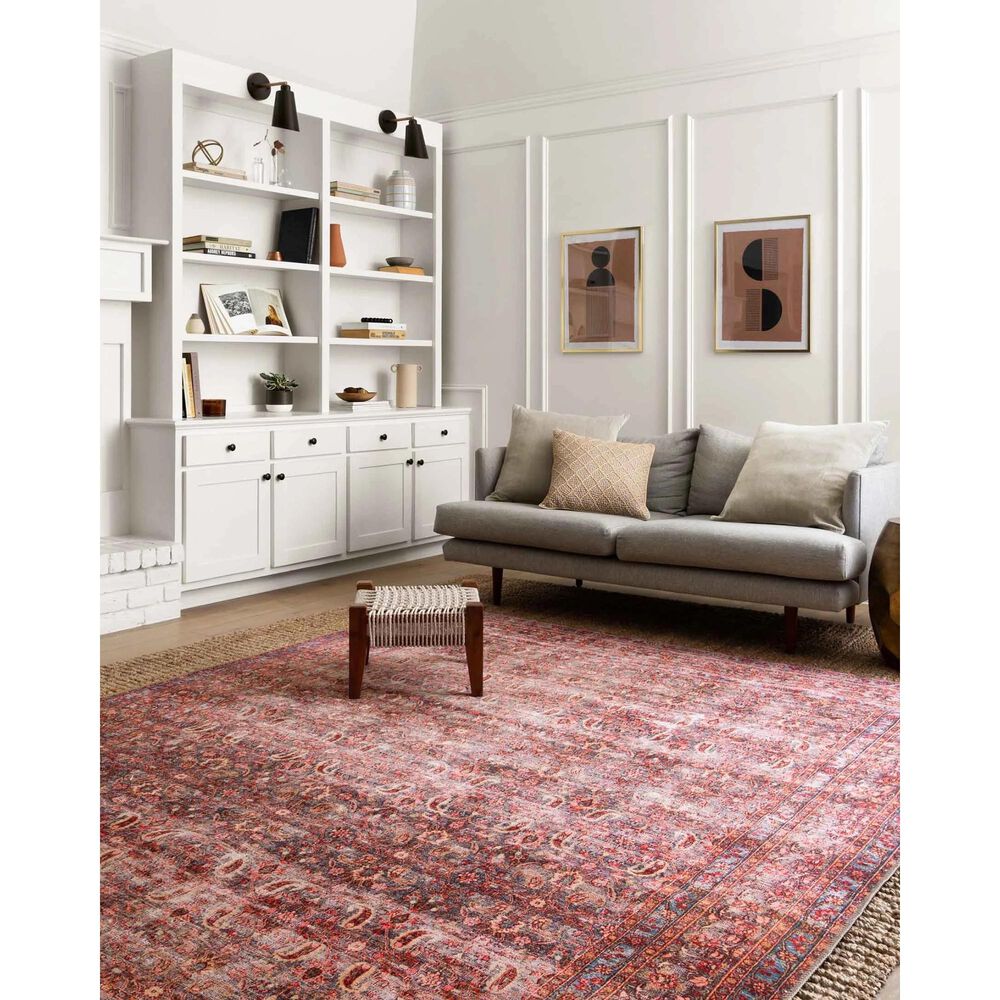 Loloi Loren LQ-05 2&#39;3&quot; x 3&#39;9&quot; Eggplant and Crimson Area Rug, , large
