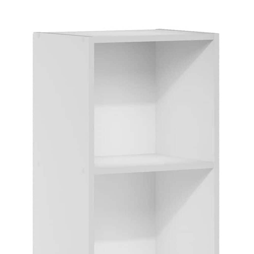 HOMLUX 5-Tier Shelf Bookcase with Door Storage Cabinet in White, , large