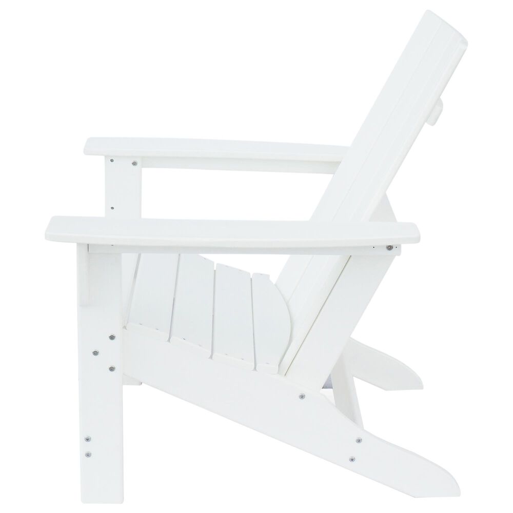 Hearth and Haven Encino Outdoor Plastic Adirondack Chair in White, , large