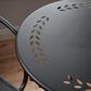 Hearth and Haven Lourdes 3-Piece Iron Bistro Set in Black, , large