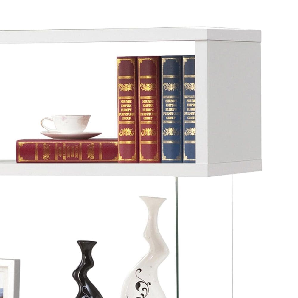 Pacific Landing Asymmetrical Snaking Bookshelf in White, , large