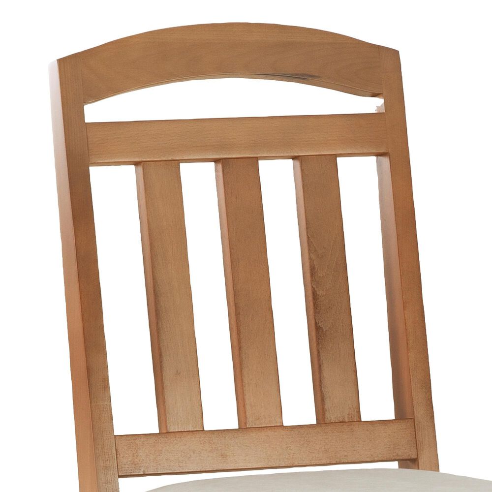 Linon Home Decor Wilmer Side Chair with Beige Upholstery in Brown (Set of 2), , large