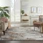 Nourison Tangra TNR03 9" x 12" Grey and Multicolor Area Rug, , large
