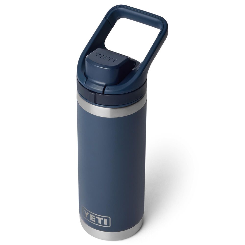 YETI Rambler 18 Oz Water Bottle with Flip Chug Cap in Navy, , large