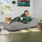 Jaxx Arlo Chaise Lounge Bean Bag Chair in Grey, , large