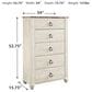 Ashley Willowton 5-Piece Queen Panel Bedroom Set in Whitewash, , large