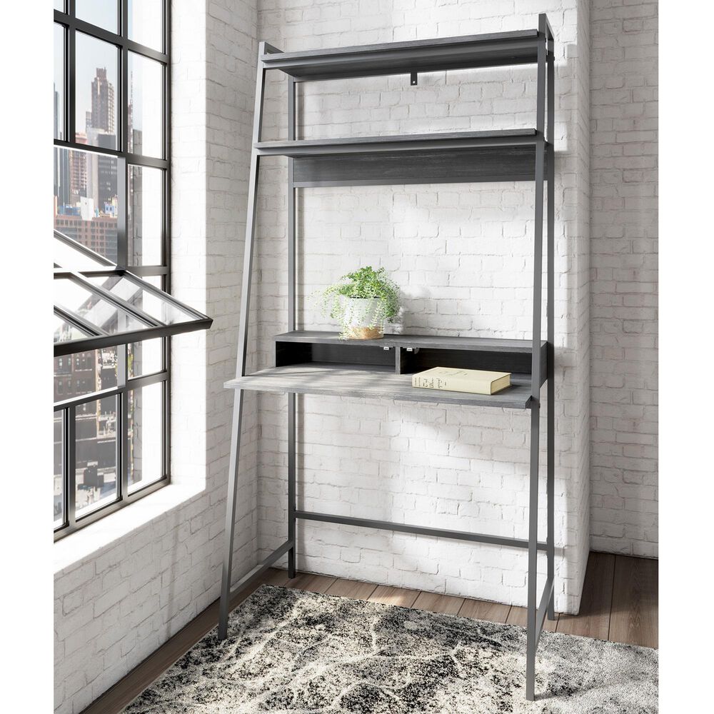 Ashley Yarlow Writing Desk with Shelf in Black, , large