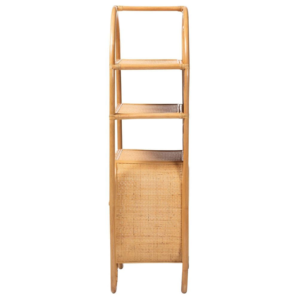 Baxton Studio Noreen 2-Door Cabinet with Hutch in Light Honey, , large