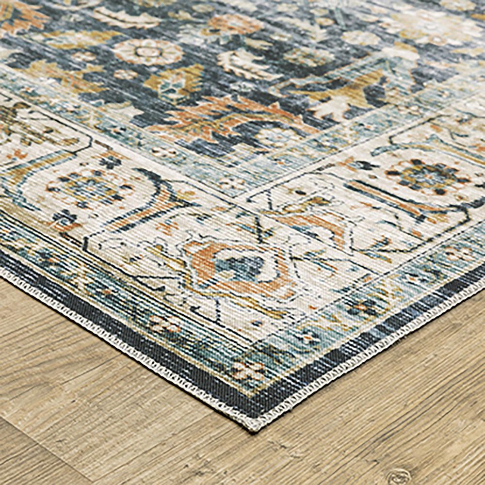 Oriental Weavers Charleston Distressed CHA05 2&#39; x 3&#39; Blue Area Rug, , large