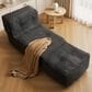 HOMLUX 2-Piece Bean Bag Chair and Ottoman in Gray, , large