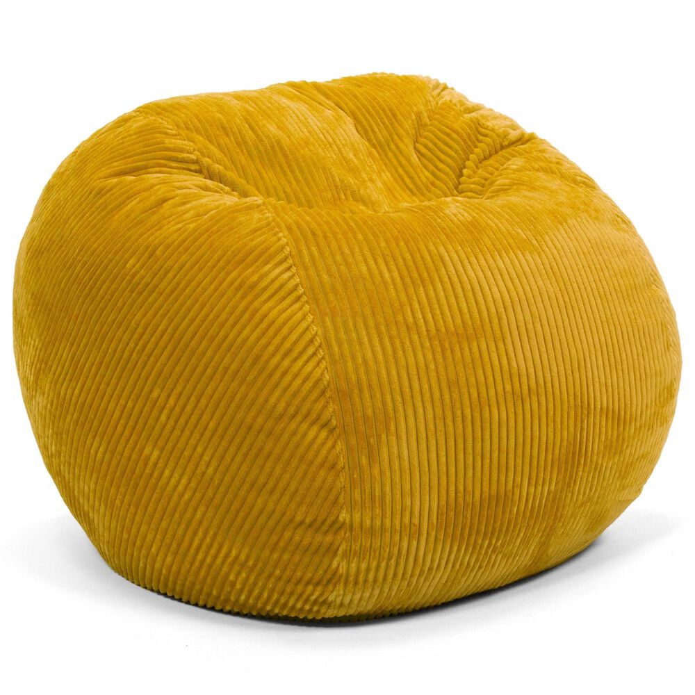 Bean Bag Nest Chairs Queen Plush Bean Bag in Saffron, , large