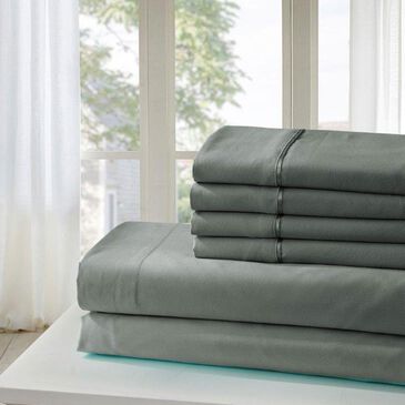 Duke Imports 2400 Series Hotel Quality 6-Piece Queen Sheet Set in Grey, , large