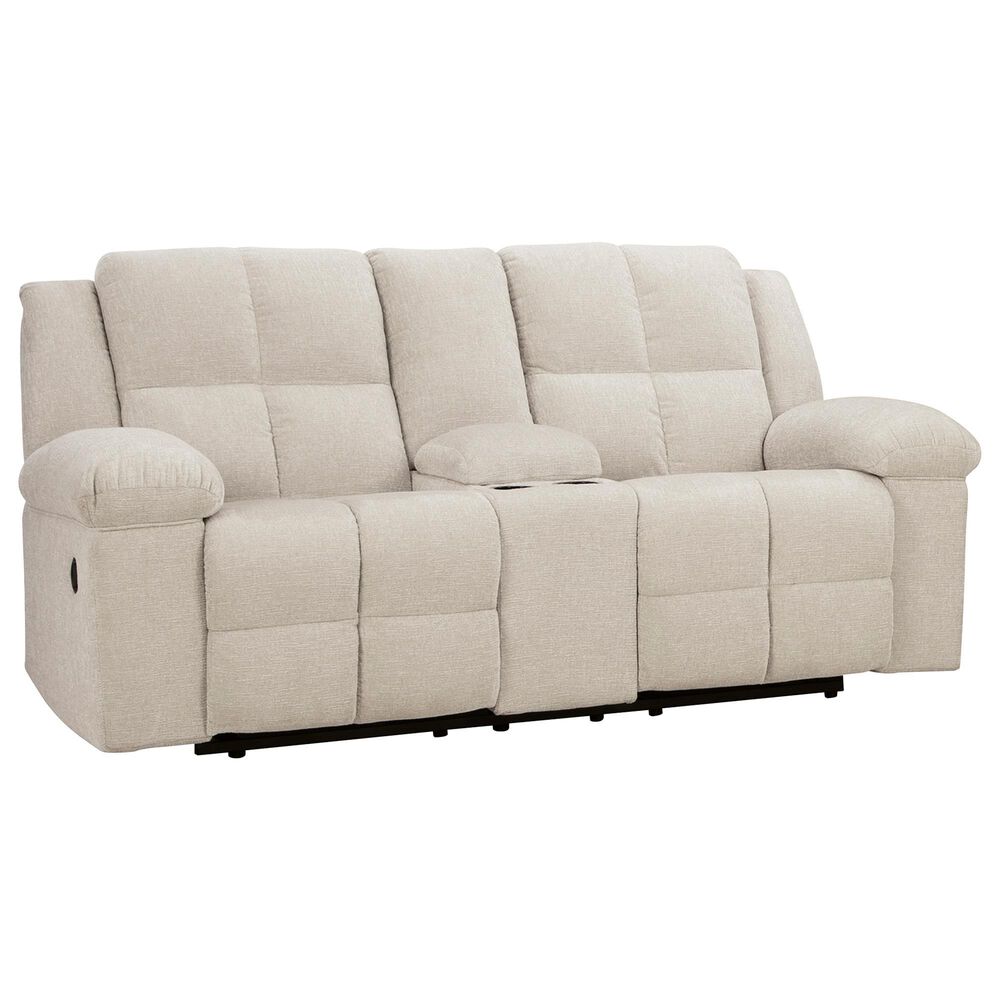 Ashley Orlen Manual Double Reclining Loveseat with Console in Winter, , large