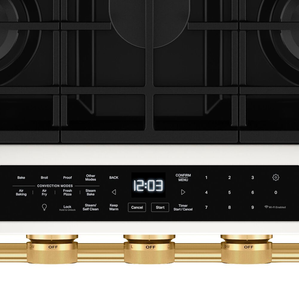 KitchenAid 5.0 Cu. Ft. Smart Slide-in Gas Range in Porcelain White, , large