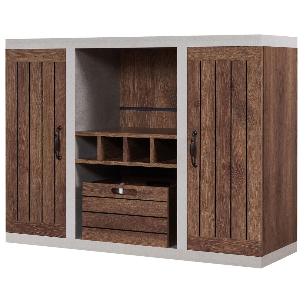 Furniture of America Taylor Buffet in Distressed Walnut, , large