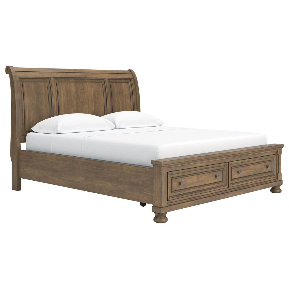 Ashley Feddinger 4-Piece California King Storage Bedroom Set in Chestnut Brown, , large