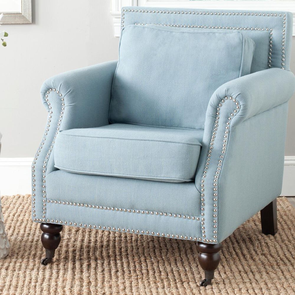 Safavieh Karsen Club Chair in Sky Blue, , large
