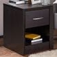 CorLiving Newport 1 Drawer Nightstand in Black Oak, , large