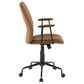Lumisource Fredrick Office Chair with Brown Cushion in Black, , large