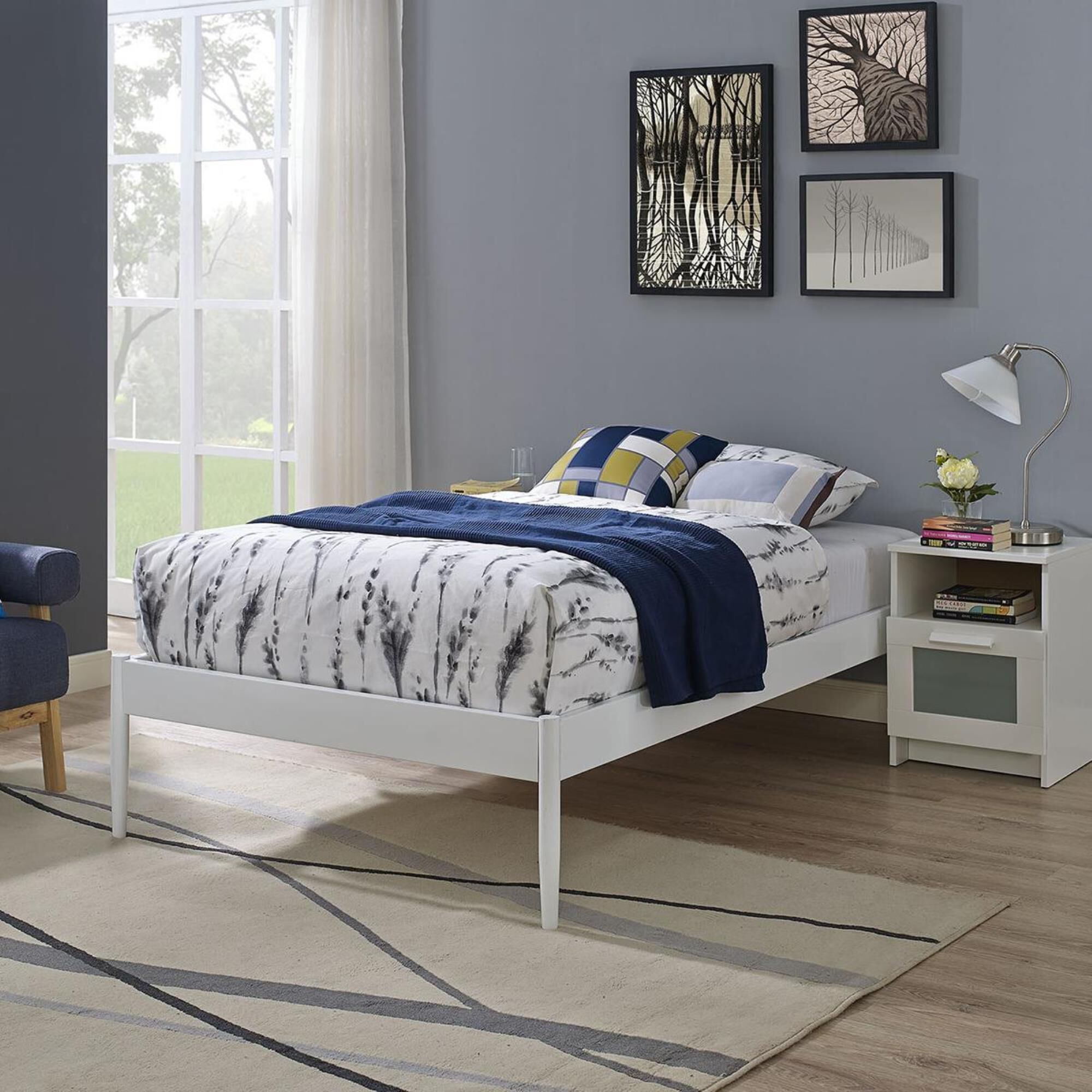 Modway Elsie Twin Bed Frame in White NFM