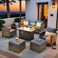 HOMLUX 6-Piece Patio Set with Denim Blue, , large