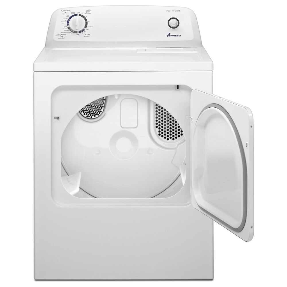 Amana 3.5 Cu. Ft. Top Load Washer and 6.5 Cu. Ft. Electric Dryer in White, , large