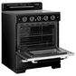 Unique Appliances Classic Retro 30" Radiant Electric Glass Top Convection Range in Midnight Black, , large