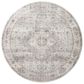 Loloi Heidi 6" Round Dove and Blush Area Rug, , large