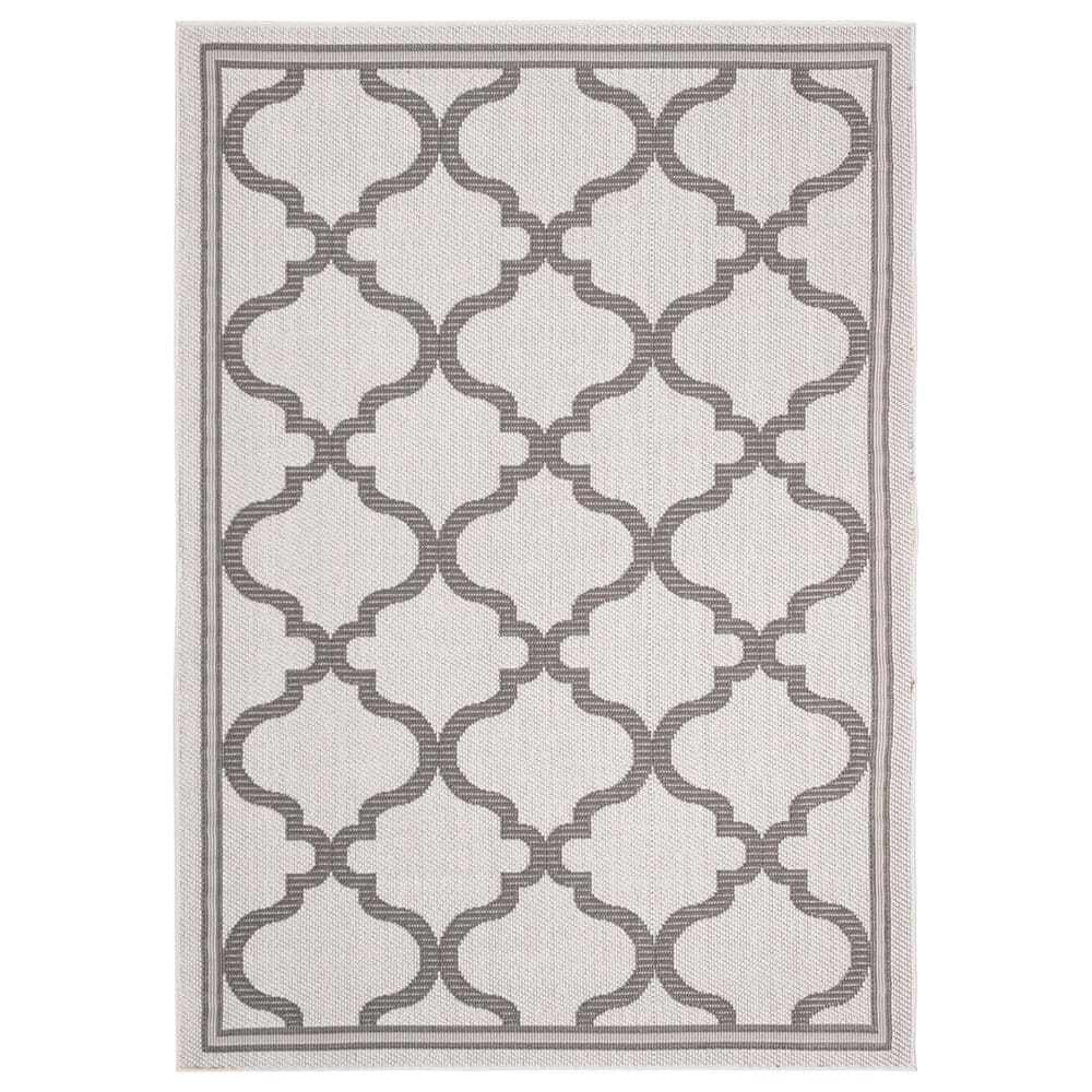 Safavieh Bermuda 5"3" x 7"6" Ivory and Grey Indoor/Outdoor Area Performance Rug, , large