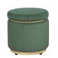 Linden Boulevard Sunny Ottoman in Green, , large