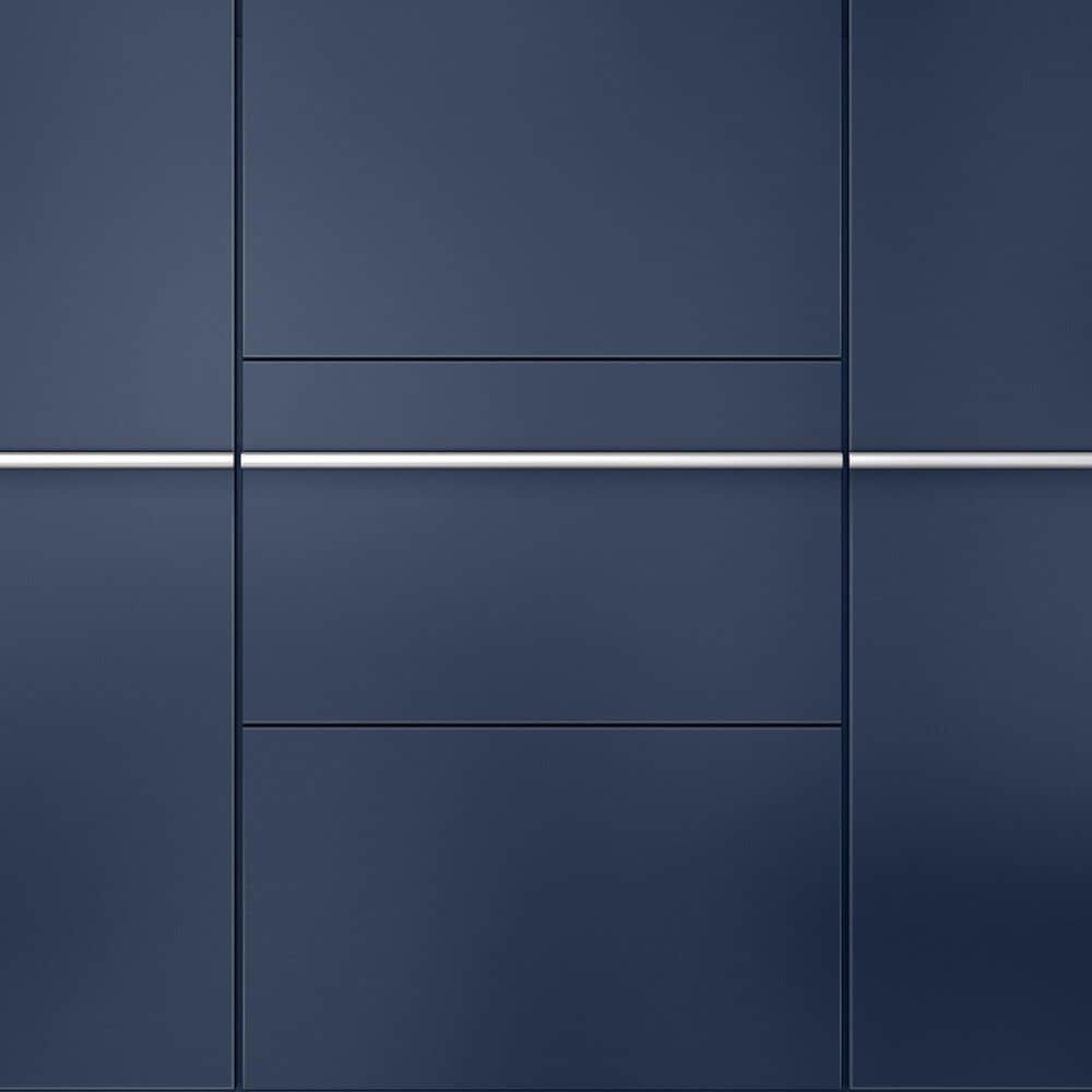 Lexora Home Lafarre 48&quot; Double Bathroom Vanity in Navy Blue with 2 cm White Cultured Marble Top and Rectangular Sinks, , large