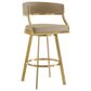 Armen Living Saturn Swivel Counter Stool in Gold, , large