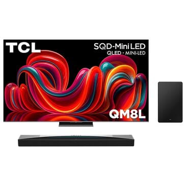 TCL 65" Class QM8L Series SQD-Mini LED 4K UHD HDR - Smart TV with 5.1.2 Channel Soundbar System in Black, , large